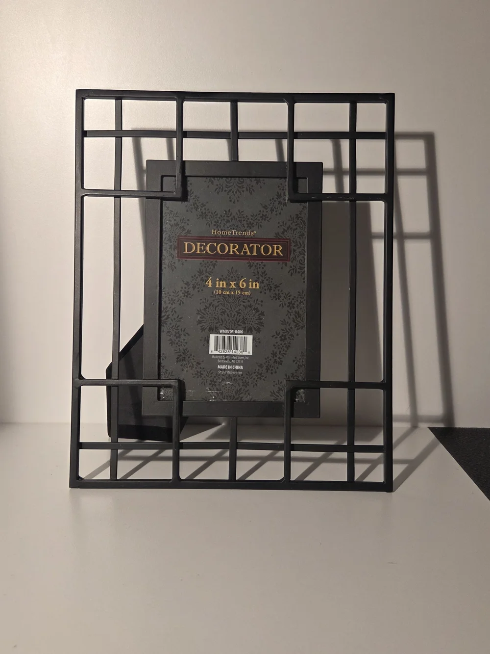 Black Grid Metal Wall Picture Frame - 4x6